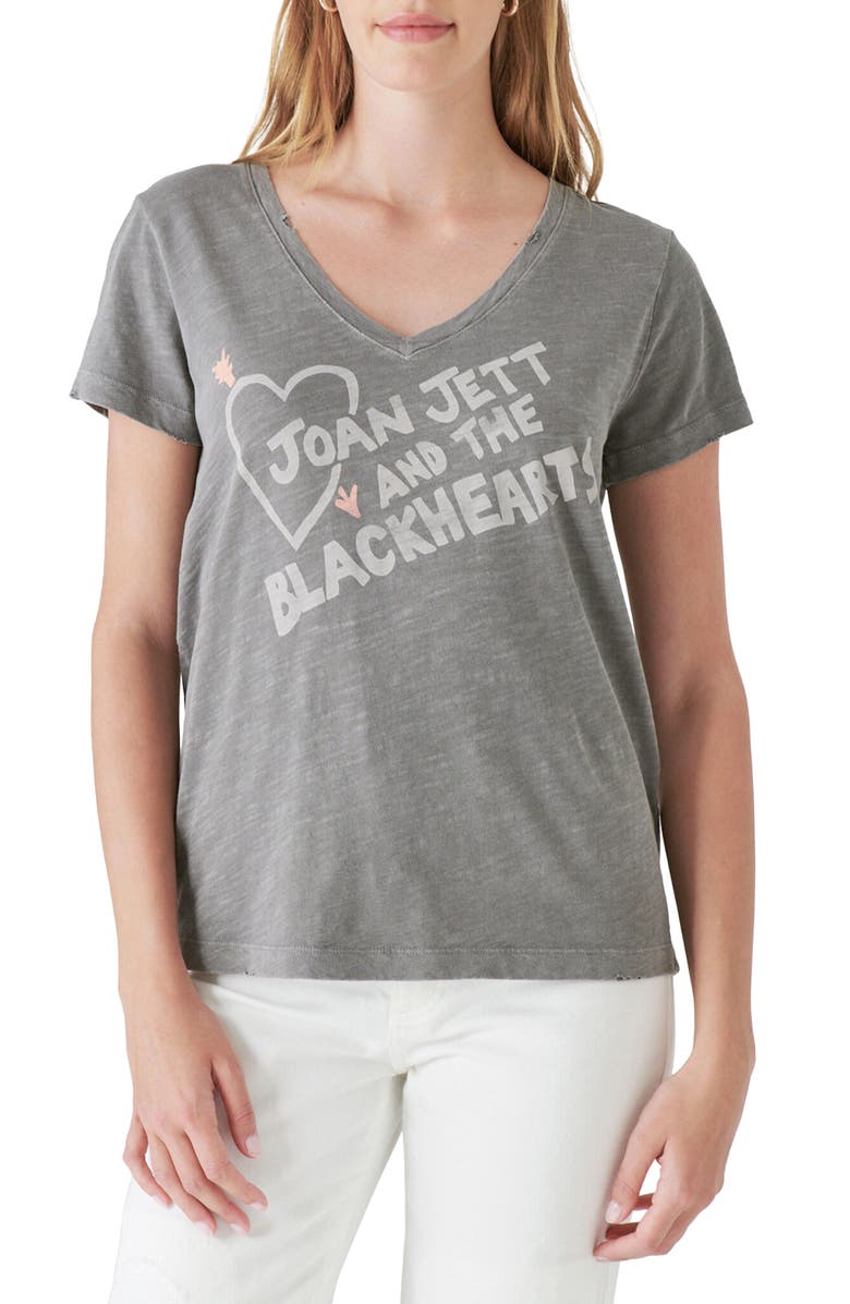 Lucky Brand Joan Jett & The Blackhearts Cotton Graphic Tee, Main, color, 