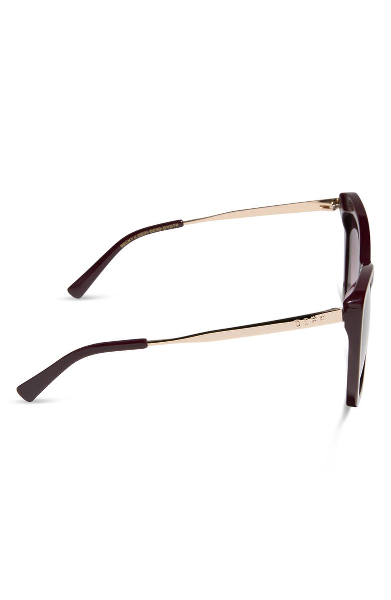 DIFF Becky II 56mm Polarized Cat Eye Sunglasses, Alternate, color, Dark Cherry Lacquer