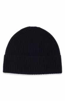 Cashmere Ribbed Cuff Beanie