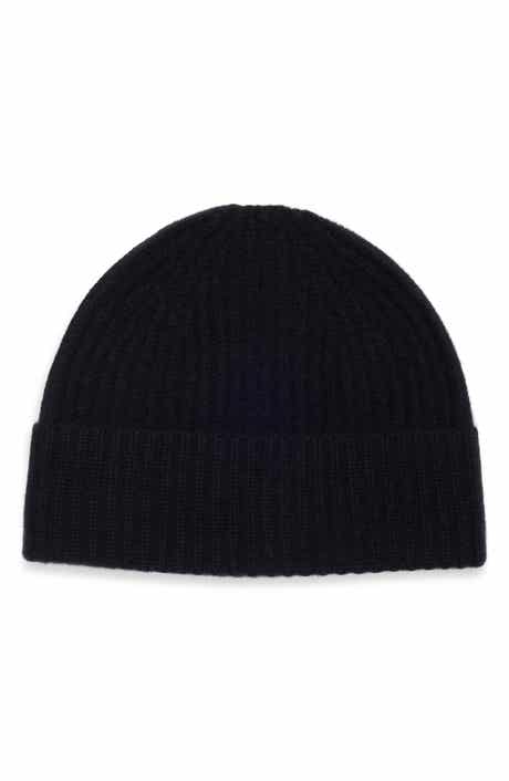 Cashmere Ribbed Cuff Beanie