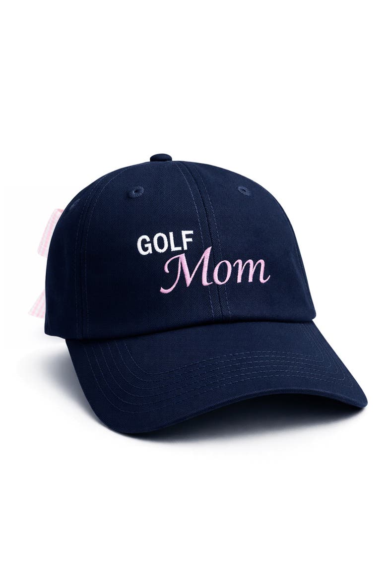 Women's Golf Mom Bow Baseball Hat, Main, color, Pink/Navy Blue