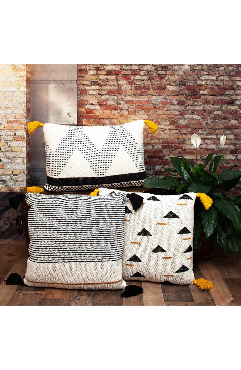 PARKLAND COLLECTION Theo Transitional Beige/Cream Throw Pillow, Alternate, color, Beige/Cream