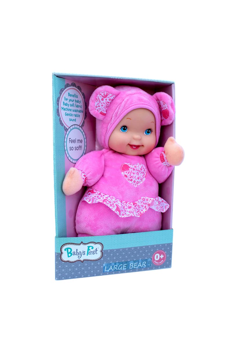 Baby's First Love Bear Doll Pink Fleece Outfit, 3Mo+, Alternate, color, Multicolored