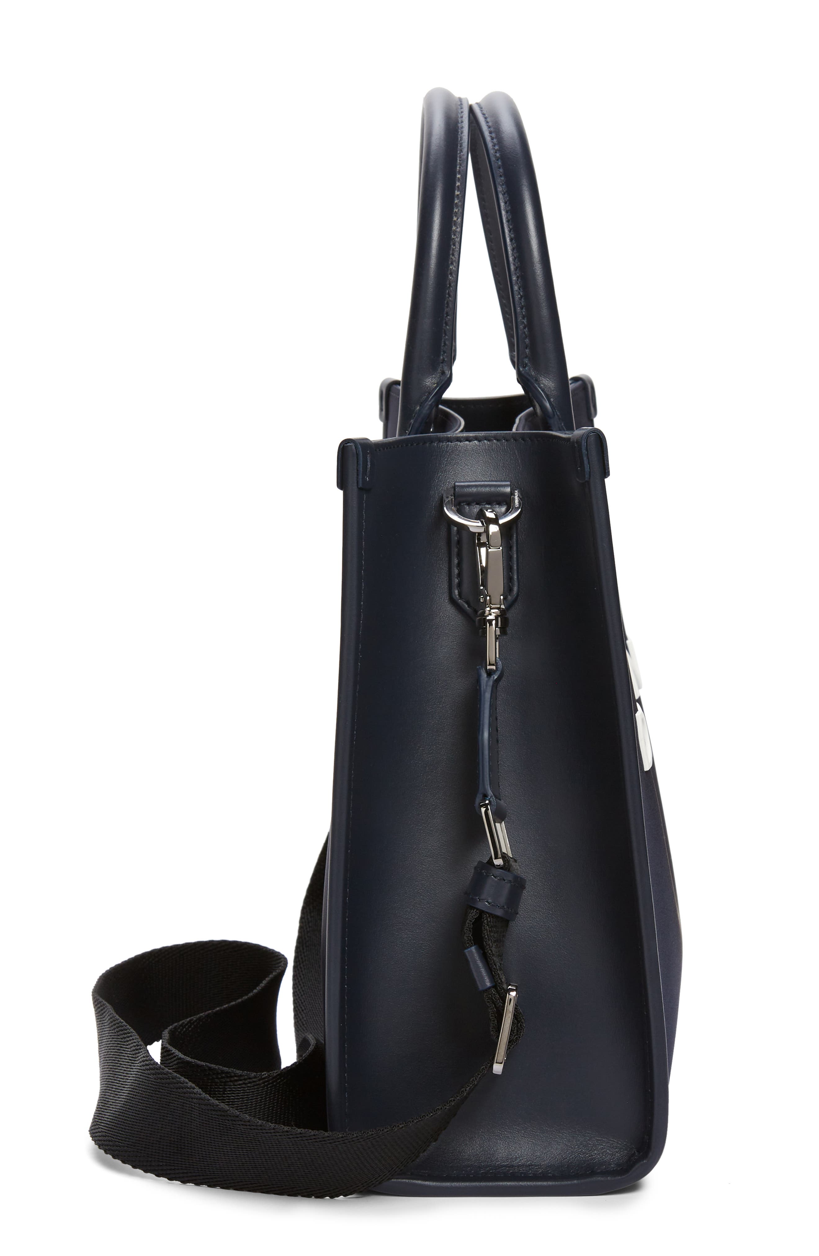 Dolce&Gabbana Large White Logo Nylon Shopper, Alternate, color, 