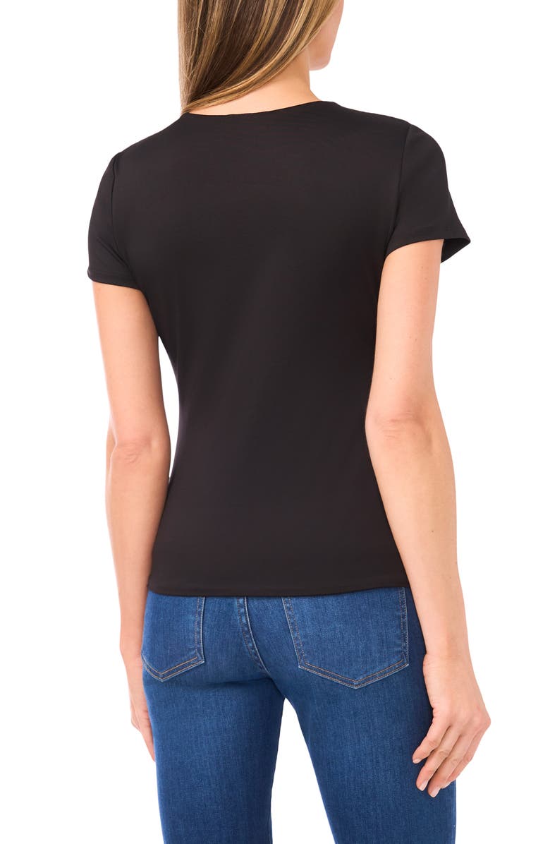 Halogen<sup>®</sup> Rhinestone Compression T-Shirt, Alternate, color, Rich Black