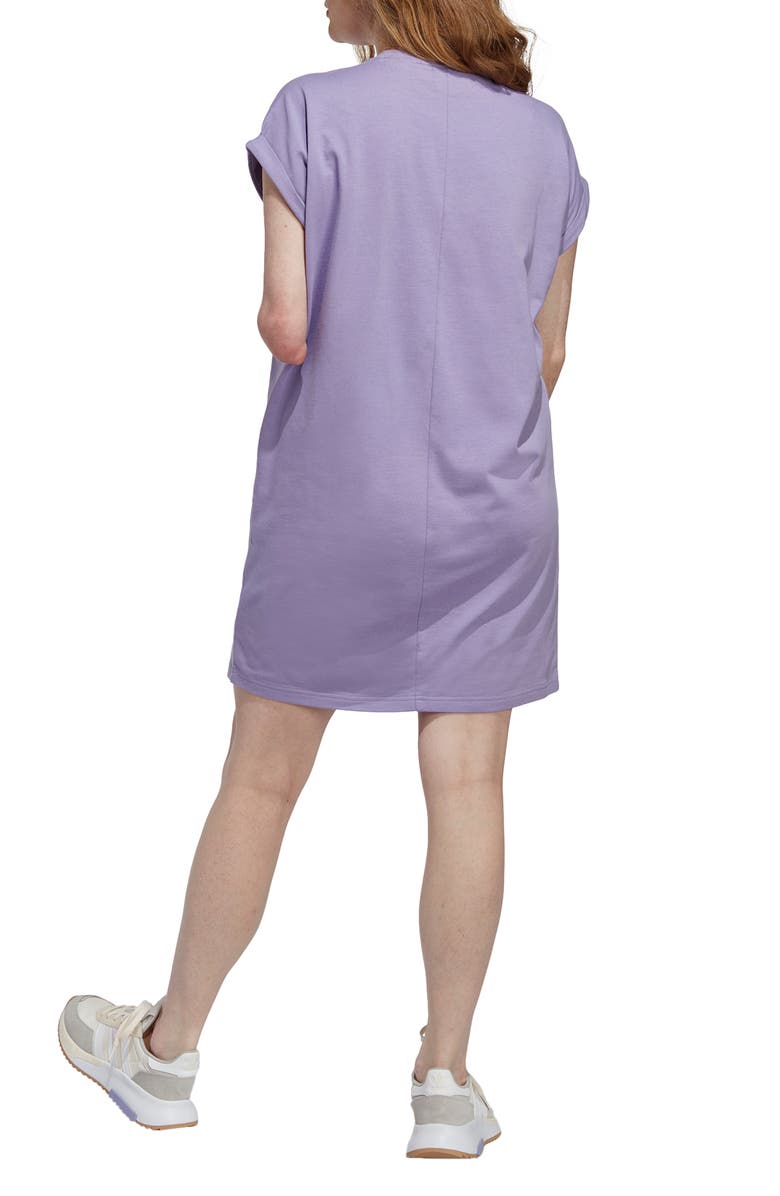 adidas Originals Trefoil Cotton Graphic Logo T-Shirt Dress, Alternate, color, 