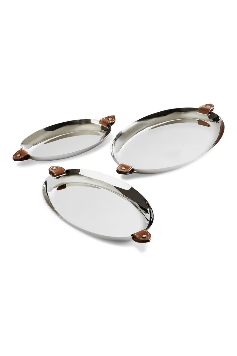 Wyatt Tray, Main, color, SADDLE/ SILVER