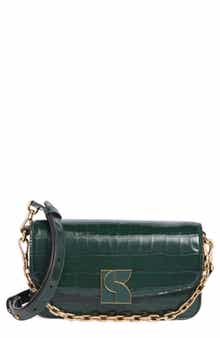 Small Croc Embossed Crossbody Bag