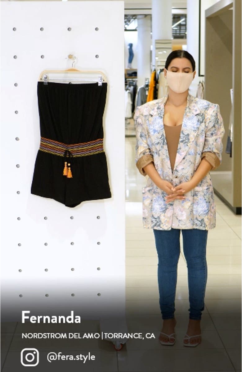 Sunset Smocked Cover-Up Romper, sales video thumbnail