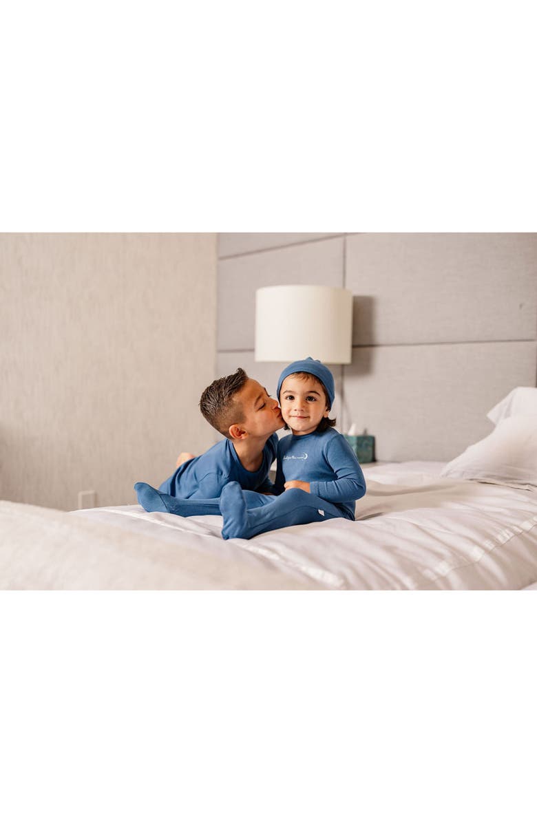 Pouf Boys Shoot for the Moon PJ, Alternate, color, Blue