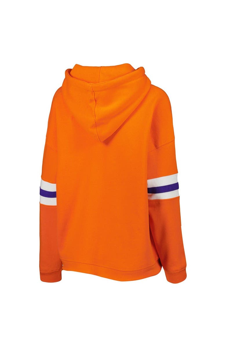 PRESSBOX Women's Pressbox Orange Clemson Tigers Super Pennant Pullover Hoodie, Alternate, color, Orange