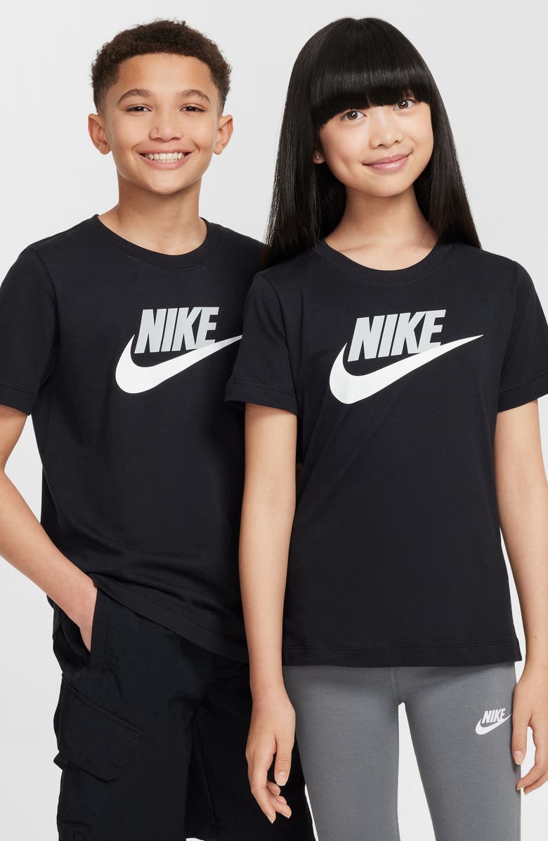 Nike Kids' Sportswear Cotton Graphic T-Shirt, Alternate, color, 010 Black