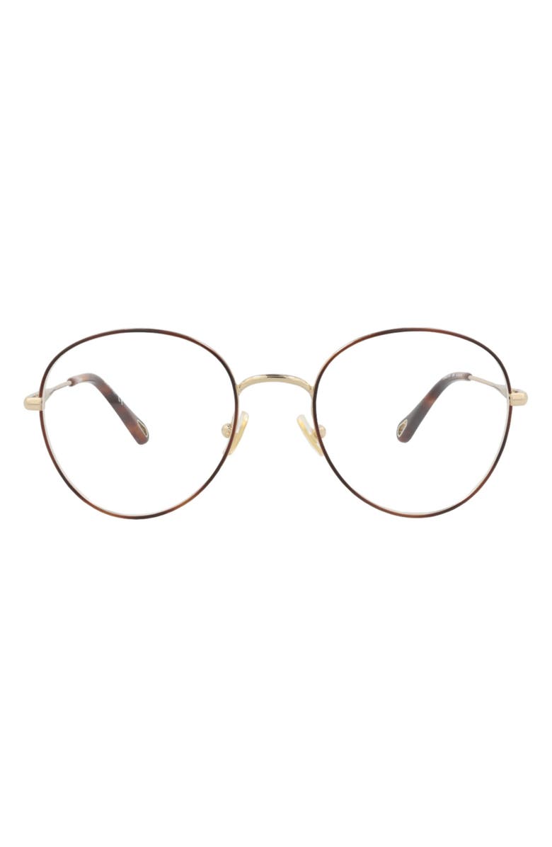 Chloé 52mm Round Optical Glasses, Main, color,