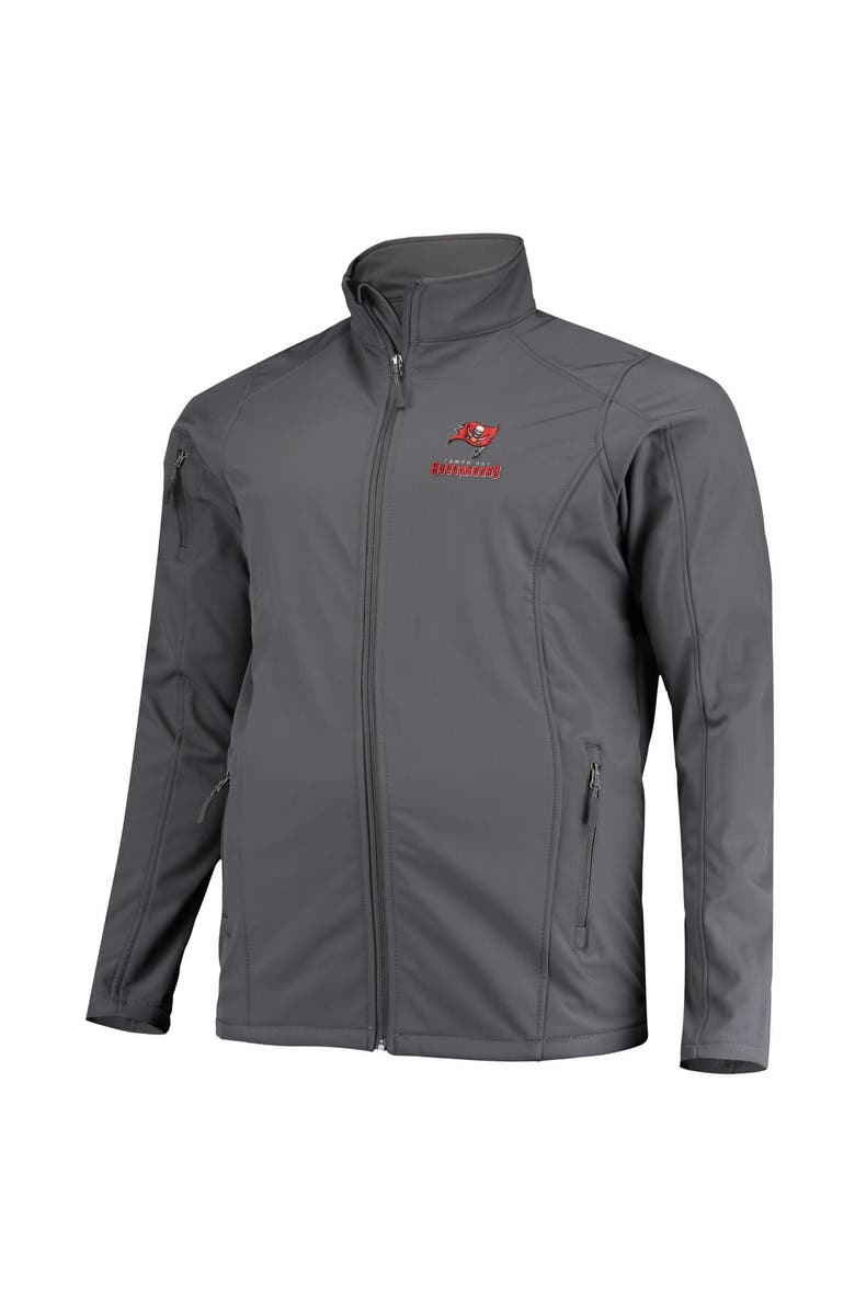 DUNBROOKE Men's Dunbrooke Pewter Tampa Bay Buccaneers Big & Tall Sonoma Softshell Full-Zip Jacket, Alternate, color, Pewter