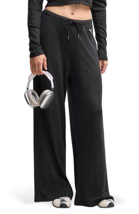 Ribbed Wide Leg Pants