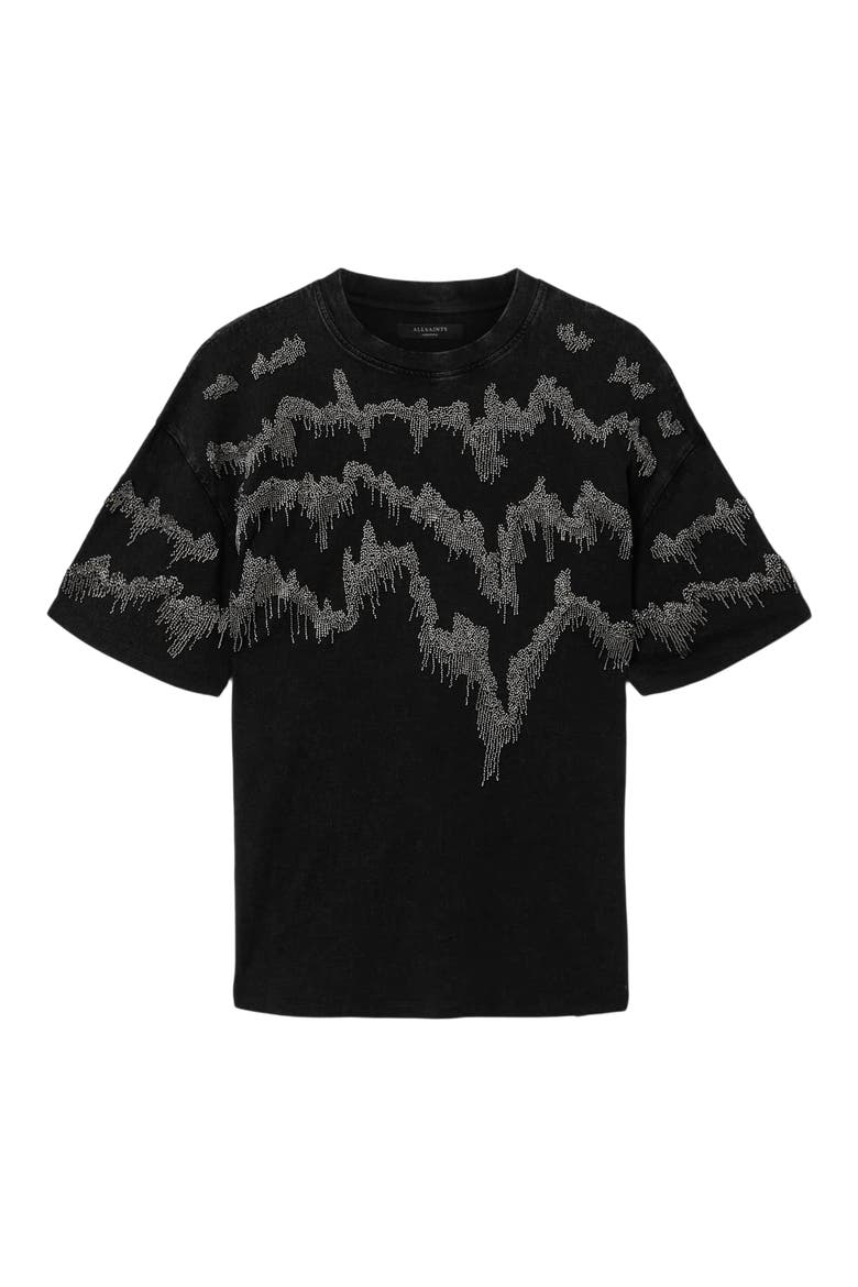 Maia Etta Embellished T-Shirt, Alternate, color, WASHED BLACK
