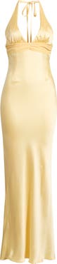 Princess Polly Odyssa Satin Halter Gown