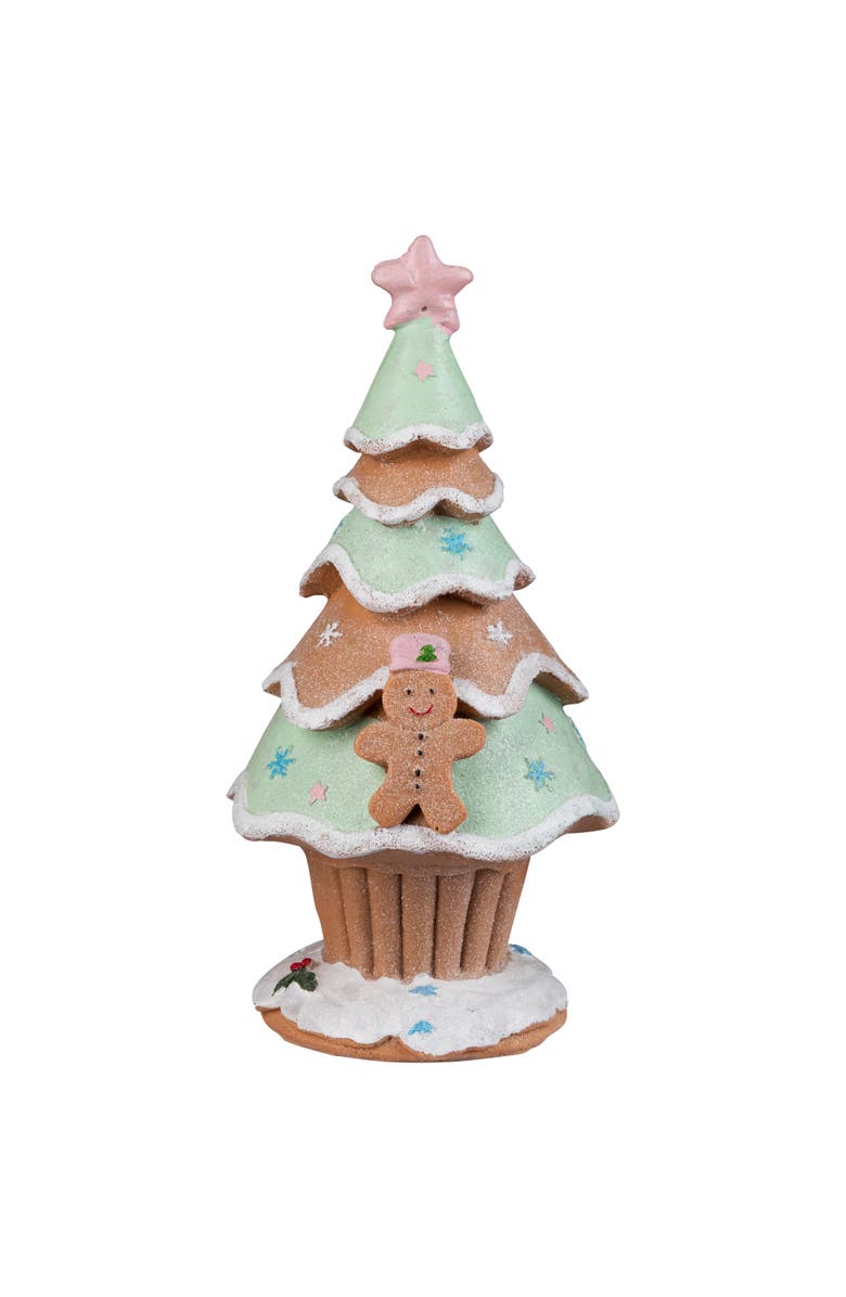 Northlight Gingerbread Cupcake Christmas Tree Decoration - 9.5", Main, color, Brown