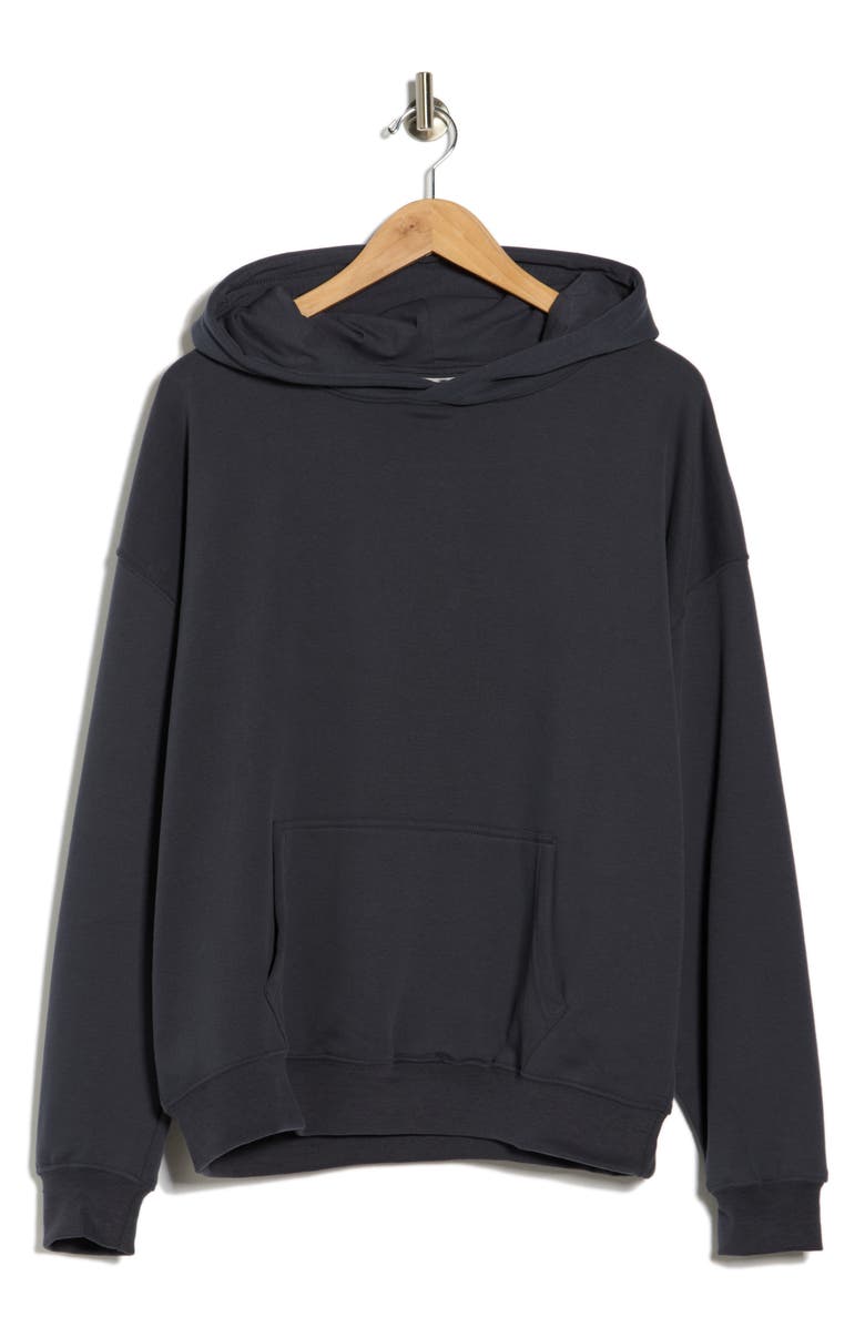 DENIM AND FLOWER Relaxed Fit French Terry Hoodie, Alternate, color, Navy