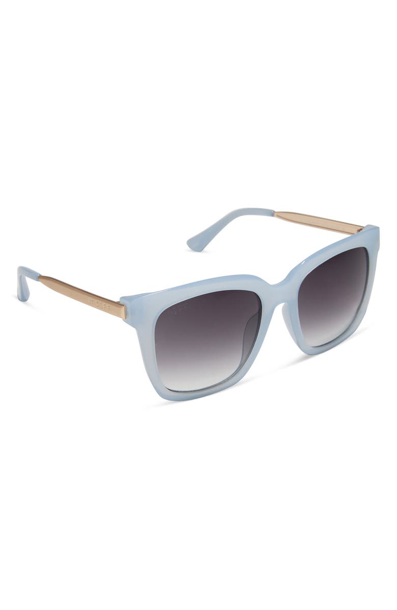 DIFF 54mm Square Sunglasses, Alternate, color, Milky Blue