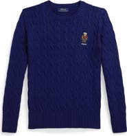 Polo Ralph Lauren Kids' Cable Knit Cotton Sweater