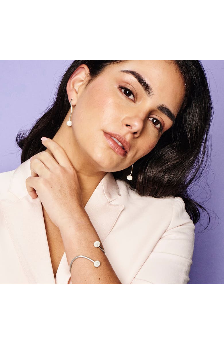 Toolally Long Pom Pom Drop Earrings - Sterling Silver, Alternate, color, Sterling Silver