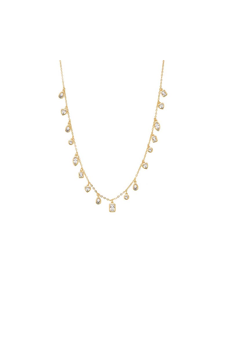 BY ADINA EDEN Colored Multi Shape Bezel Shaker Necklace, Main, color, 