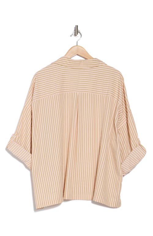 Max Studio Stripe Top In Blush