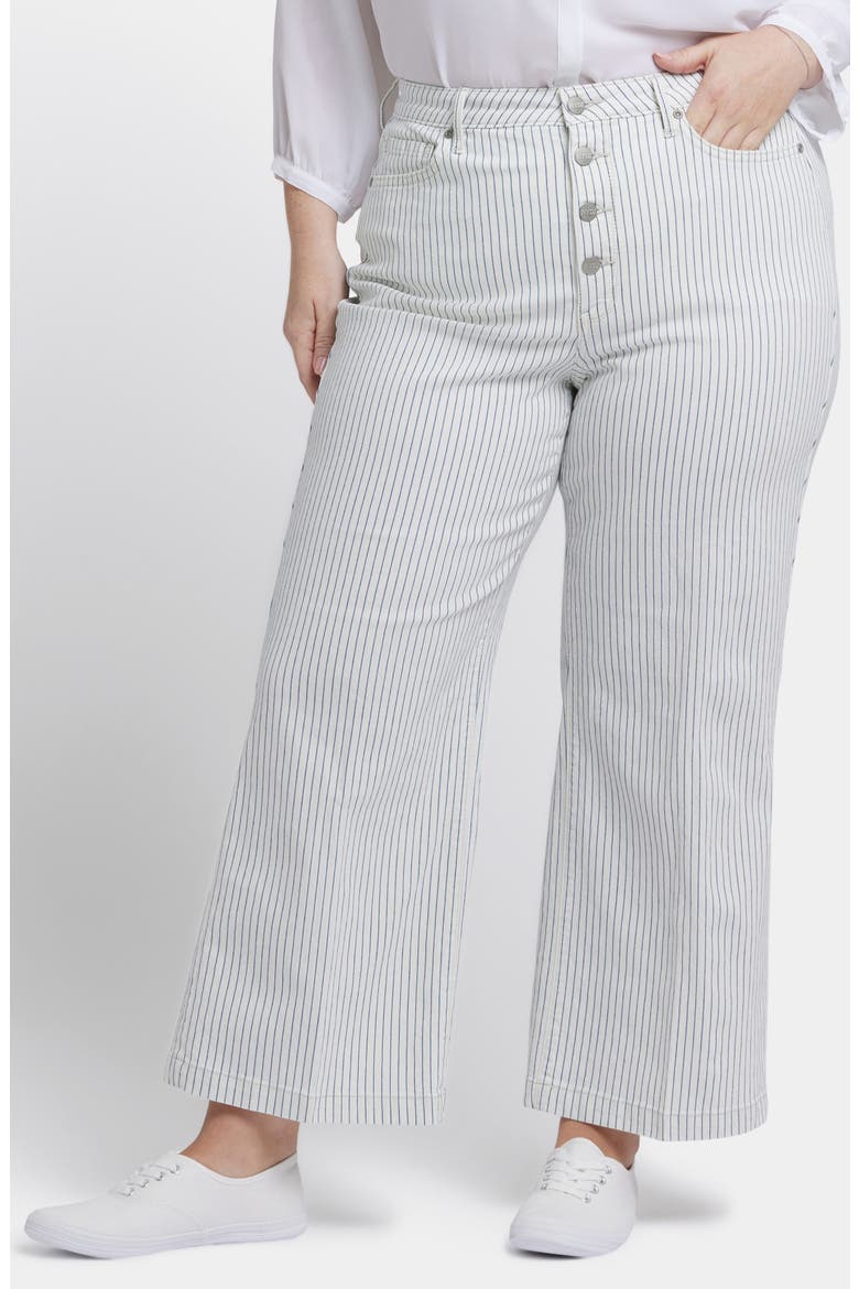 Teresa Stripe Exposed Button Ankle Wide Leg Jeans, Main, color, PALENCIA STRIPE