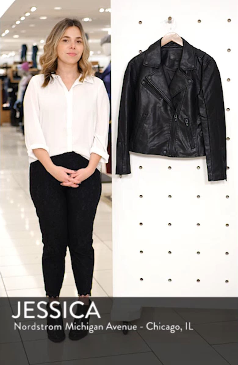 Faux Leather Moto Jacket, sales video thumbnail