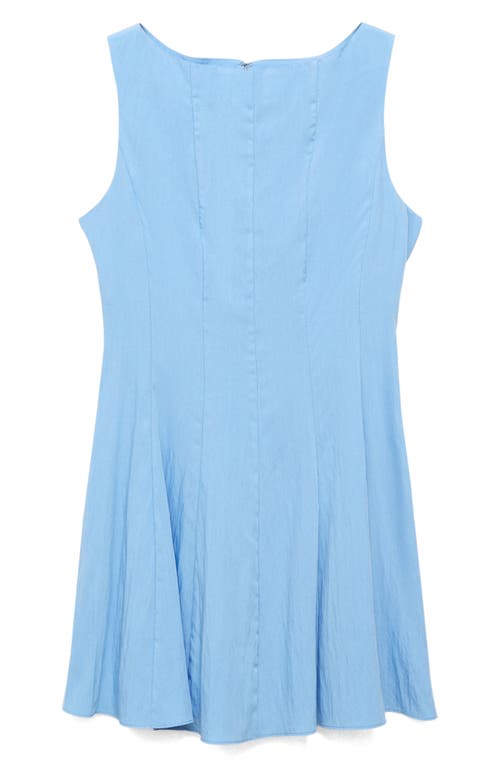 Mango Sleeveless Minidress In Blue