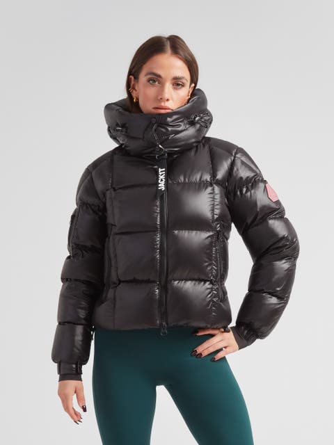 EZ Boxed Hooded Cropped Puffer Coat