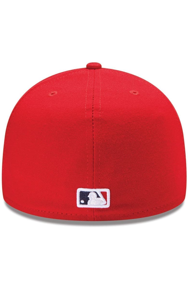 Men's New Era Red Los Angeles Angels Alt Authentic Collection On-Field Low Profile 59FIFTY Fitted Hat, Alternate, color, RED
