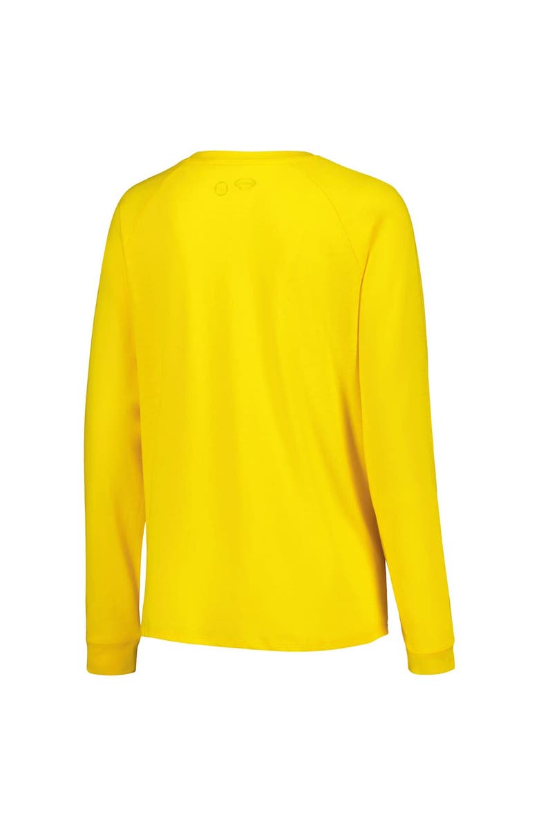 CONCEPTS SPORT Women's Concepts Sport Black/Gold Pittsburgh Penguins Meter Knit Long Sleeve Raglan Top & Shorts Sleep Set, Alternate, color,