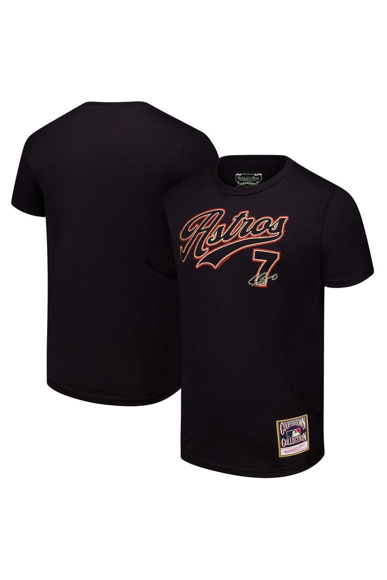 Men's Mitchell & Ness Craig Biggio Black Houston Astros Cooperstown Collection Player T-Shirt, Alternate, color, Black
