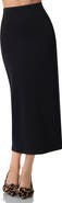 IVONNE Black Midi Skirt