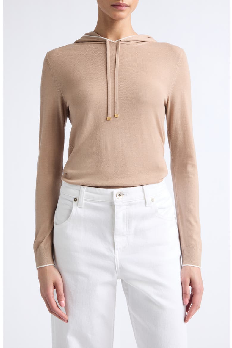 Merino Wool Hoodie, Main, color, 04A-01 CAMEL WHITE