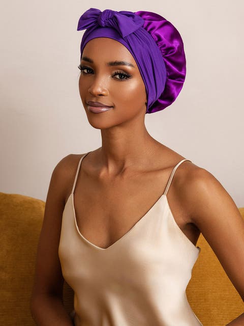 Pure Silk Bowknot Tie Bonnet