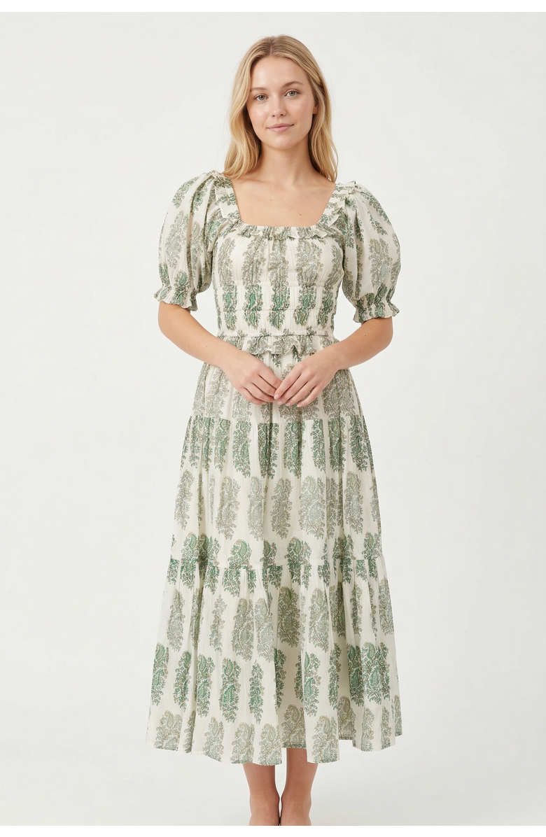 Ro's Garden Percy Midi Dress, Main, color, Green Mayura