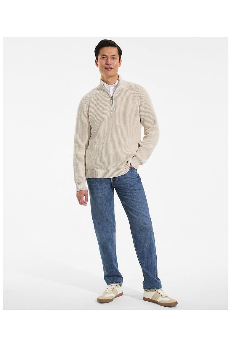 Drifter Quarter Zip Sweater, Alternate, color, Flax Heather