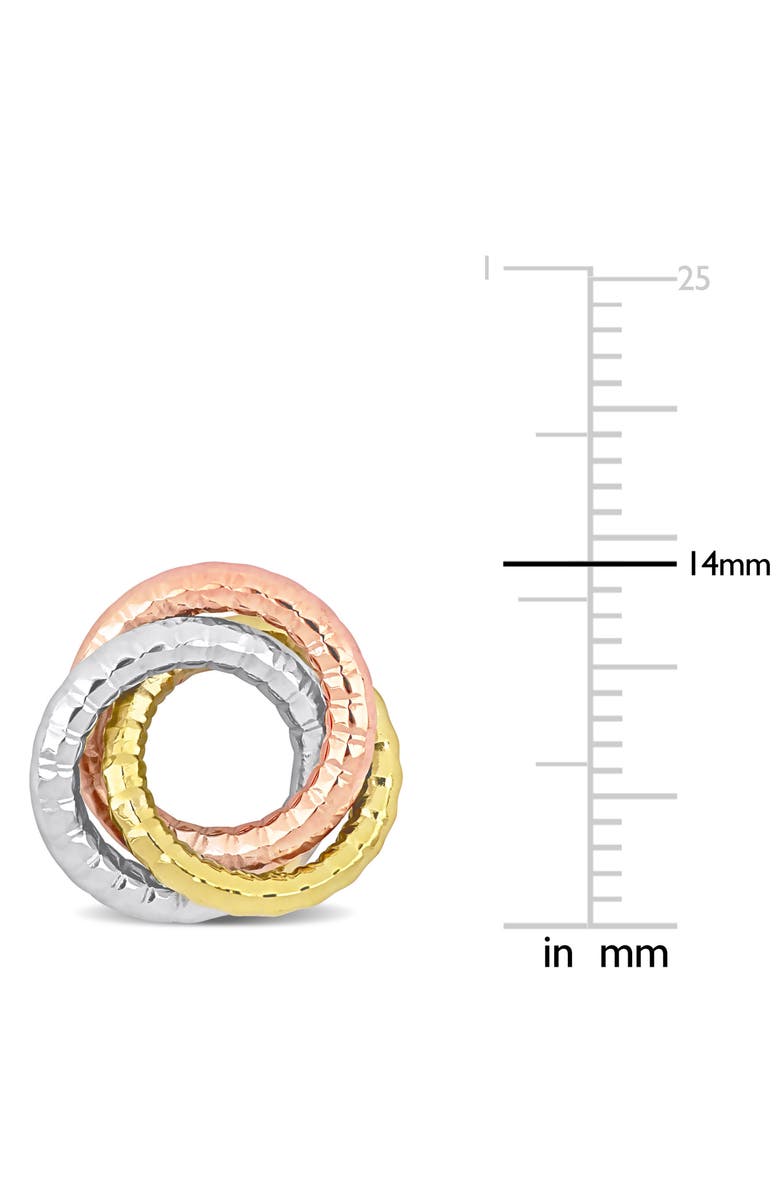 DELMAR Open Love Knot Stud Earrings, Alternate, color, Multi-Color