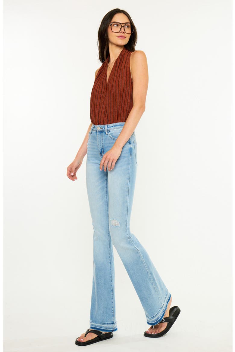 Stephanie Essentials High Rise Flare Jeans, Alternate, color, Medium Light