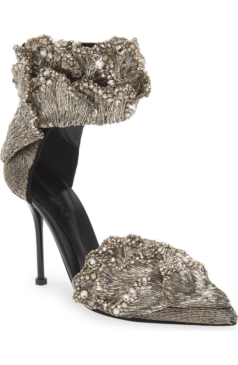 McQueen Harness Punk Beaded Pump, Main, color,