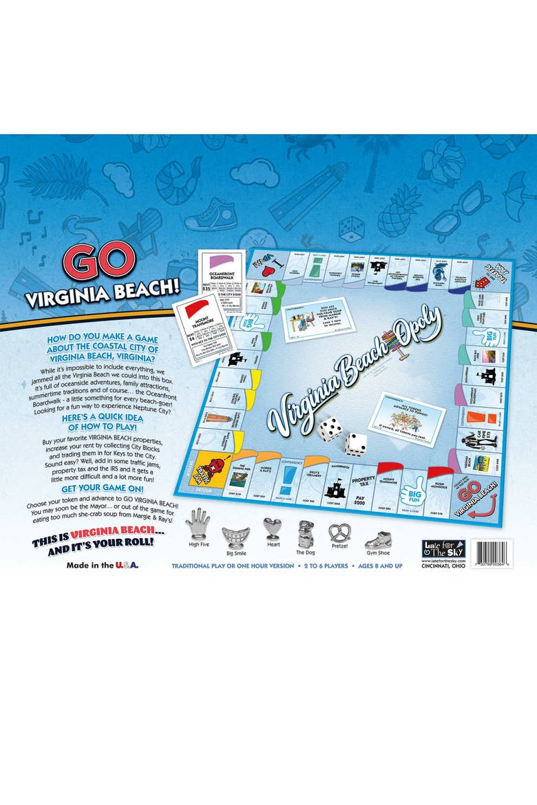 Virginia Beach Opoly Board Game, Alternate, color, Multicolored