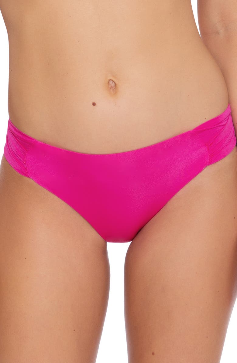 Trina Turk Monaco Side Tab Hipster Bikini Bottoms, Main, color, Pink