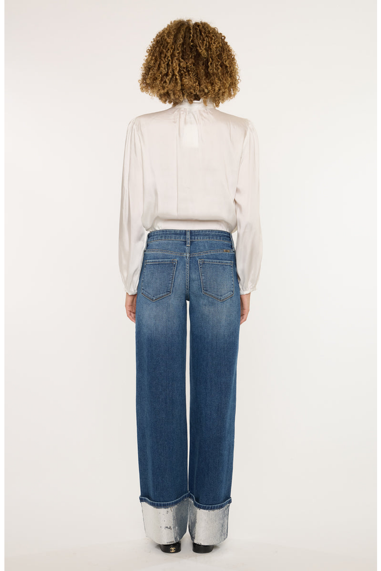 Vivianne Mid Rise Wide Leg Jeans, Alternate, color, Medium Wash