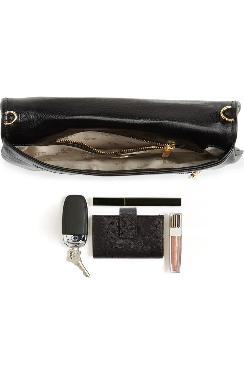 Tory Burch Logo Flap Clutch, Alternate, color,