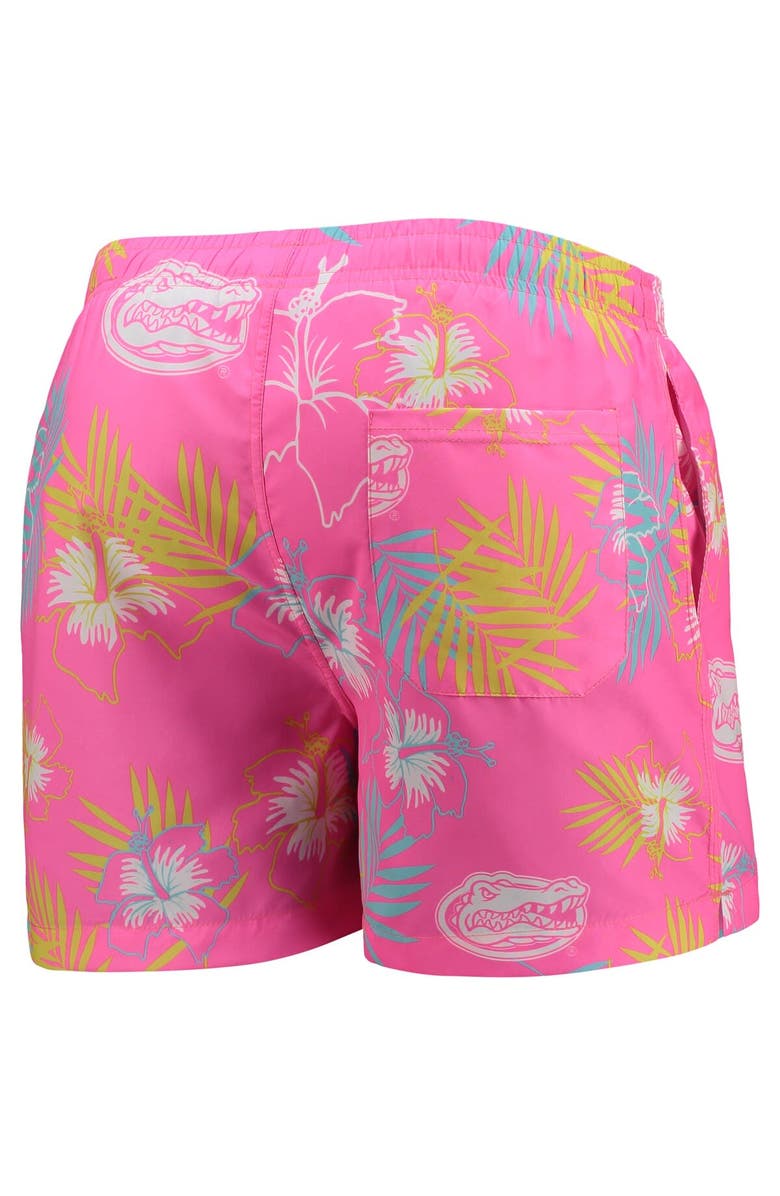 FOCO Men's FOCO Pink Florida Gators Neon Floral Swim Trunks, Alternate, color, 