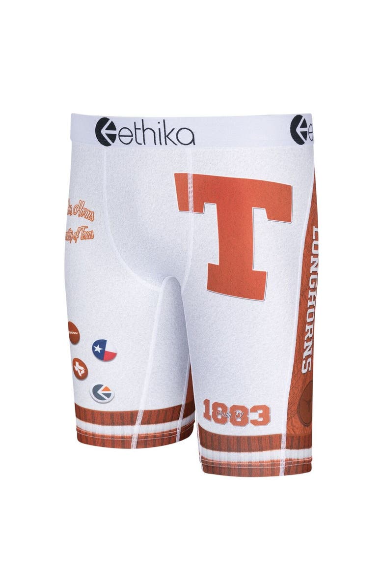 Ethika Men's Ethika White Texas Longhorns Schoolin' Boxers Briefs, Alternate, color, 