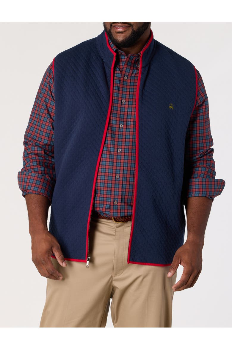 Big & Tall  Non-Iron Fall Patterned Sport Shirt, Alternate, color, BRANDY CHECK